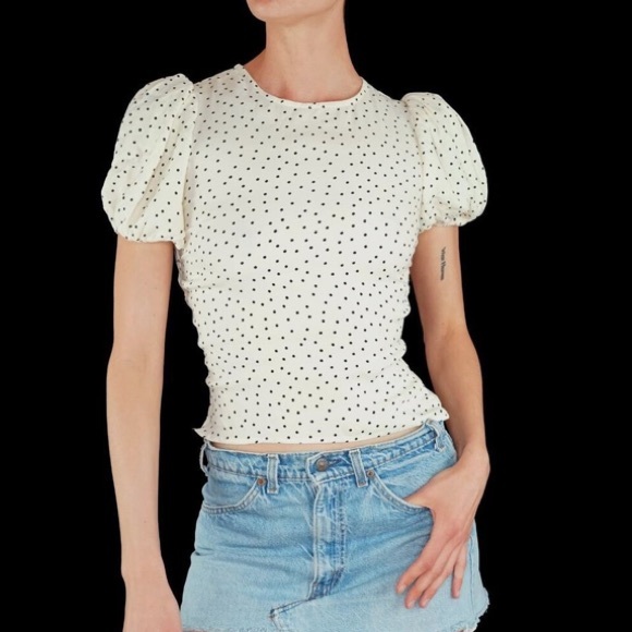 Reformation Polka Dot Blouse - Picture 1 of 7
